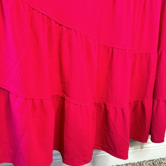 NWT Max Studio Red Tiered Maxi Dress Size XS - Picture 5 of 12